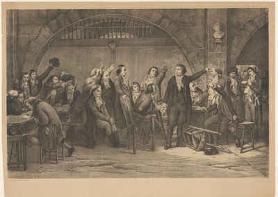 Girondinernes fange 1793 (tittel på objekt) av Anonymous