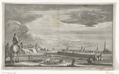 Utsikt over Cambrai, 1677 Skildring av Cameryk, slik den er, i år 1677. av Lodewyk den XIV. ble tatt (tittel på objekt) av Anonymous