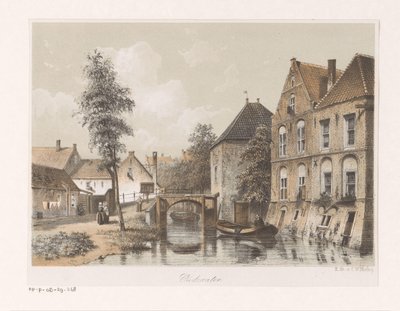 Utsikt over Oudewater av Anonymous