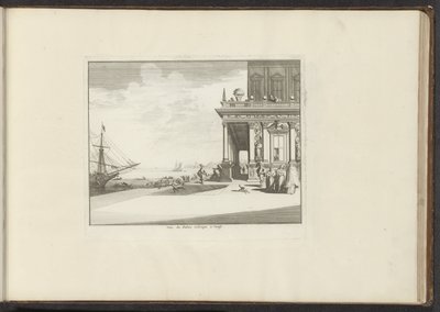 Utsikt over Palazzo Collina i Venezia Vue du Palais Collina a Venise (tittel på objekt) Palasser og monumenter i Venezia, Livorno, Napoli og Roma (serietittel) av Anonymous