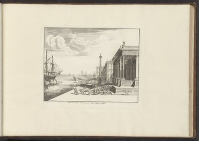 Utsikt over Palazzo del Nunzio Pontificio i Venezia Palais du Nonce à St. Francesco della Vigna à Venise (tittel på objekt) Palasser og monumenter i Venezia, Livorno, Napoli og Roma (serietittel) av Anonymous