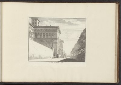 Utsikt over Villa Borghese i Roma Le Palais de Vallamena a Gennes (tittel på objekt) Palasser og monumenter i Venezia, Livorno, Napoli og Roma (serietittel) av Anonymous