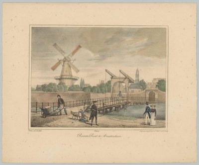 Utsikt over Raampoort i Amsterdam Window Gate i Amsterdam (tittel på objekt) Ansiktene til de seks hovedportene til byen Amsterdam. 1st Cahier (serietittel) av Anonymous