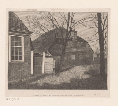 Utsikt over Sint-Willebrorduskerk utenfor Veste i Amsterdam H. Willibrordus-kirken utenfor Veste, i Amsterdam (tittel på objekt) av Anonymous