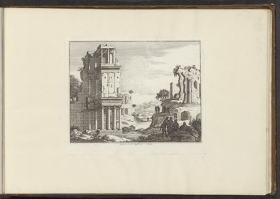 Utsikt over ruinene av Septizonium i Roma Septizonii Severi Sepulchrum à Roma (tittel på objekt) Palasser og monumenter i Venezia, Livorno, Napoli og Roma (serietittel) av Anonymous