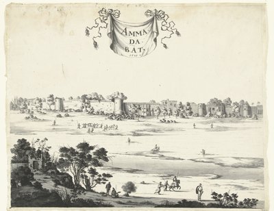 Utsikt over byen Ahmadabad Ammadabat (tittel på objekt) Utsikt over India fra årene 1678-1679 (serietittel) av Anonymous