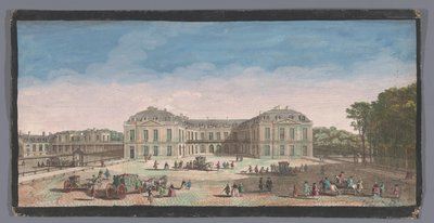 Se på Château de Choisy Utsikt over Royal House of Choisy fra siden av gårdsplassen (tittel på objekt) av Anonymous
