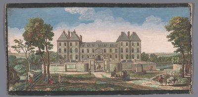 Utsikt over Château de Saint-Maur Vûe du Chateau Royal de Saint Maur (tittel på objekt) av Anonymous