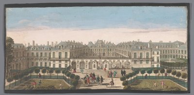 Utsikt over Palais Royal i Paris Vûë du Palais Royal (tittel på objekt) av Anonymous