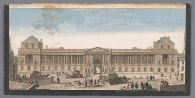 Utsikt over Palais du Louvre i Paris av Anonymous