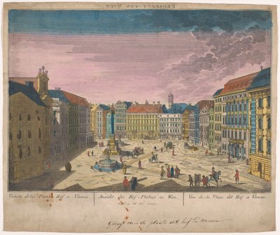 Utsikt over Platz Am Hof ​​i Wien Prospect von Wien (tittel på objekt) av Anonymous