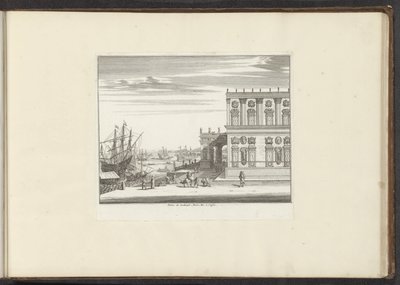 Utsikt over palasset til kardinal Montalto i Napoli Palais du Cardinael Mont Alto a Napoli (tittel på objekt) Palasser og monumenter i Venezia, Livorno, Napoli og Roma (serietittel) av Anonymous