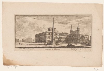 Utsikt over torget på baksiden av St. John Lateran, i Roma S. Giovani in Laterano / Ecclesia St. Ioannis Lateranensis nua er ice (...) / L