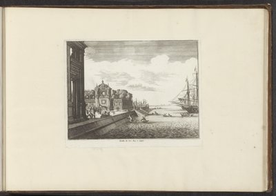 Utsikt over palasshager på kysten i Napoli Jardin du Vise Roy à Napoli (tittel på objekt) Palasser og monumenter i Venezia, Livorno, Napoli og Roma (serietittel) av Anonymous