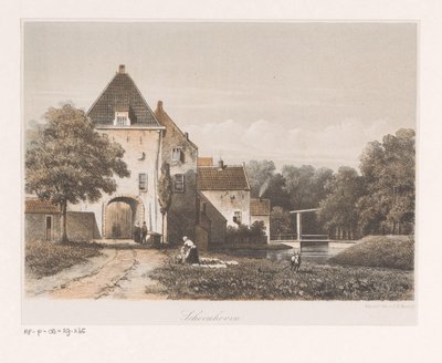 Utsikt over byporten til Schoonhoven Schoonhoven (tittel på objekt) av Anonymous