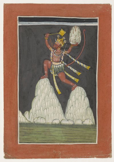 Hanuman hopper på fjelltopper av Anonymous