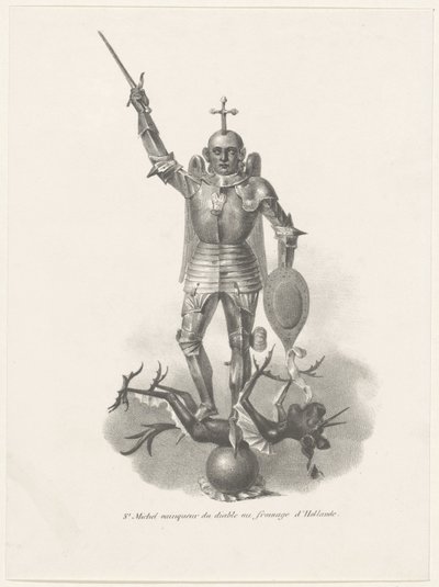 Saint Michael erobrer djevelen med nederlandsk ost, 1830 St. Michel vainqueur du diable au fromage d