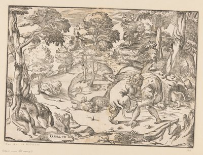 Hercules og Nemean Lion av Anonymous