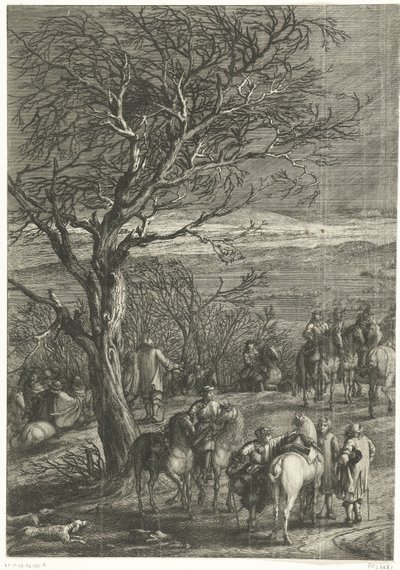 Den franske hæren før Yperen (venstre side), 1678 av Anonymous