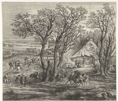 Den franske hæren før Yperen (høyre ark), 1678 av Anonymous