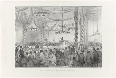 Zangersfeest i Arnhem, 1847 (tittel på objekt) av Anonymous