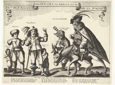 Det triste farvel til Don de Calabassa fra Flandern og retur til Spania, 1646 Droevich-farvelet til Don de Calabassa fra Flandern etter Spagnien (tittel på objekt) av Anonymous