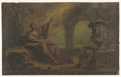 John på Patmos (?) av Anonymous