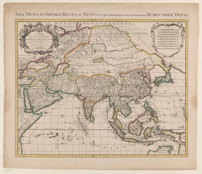 Kart av Azije Asia delt inn i imperier, riker og stater som det er distribuert til, for bruk (...) / L