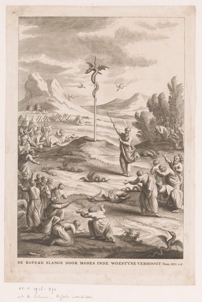 Kobberslang i ørkenen The Copper Serpent av Moses inde Woestyne Increases (tittel på objekt) av Anonymous