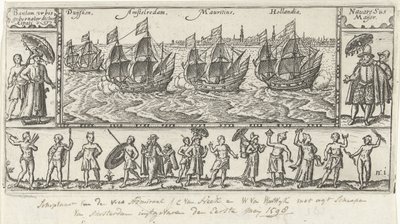 Kopi etter det originale titteltrykket for Houtmans Journael vande reyse der Hollandtsche sender ghedaen i Oostelijk, 1598 av Anonymous