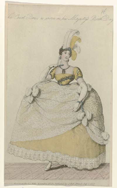 La Belle Assemblee, 1. juli 1808, nr. 32: The Court Dress (...) av Anonymous