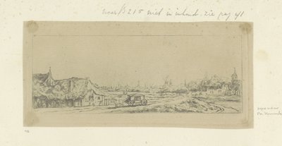 Landschap met een koets Samling av åttifem originaltrykk (serietittel) av Anonymous