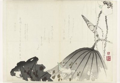 lotusblad Album Shijo-surimono fra perioden 1840-1900 (serietittel) av Anonymous