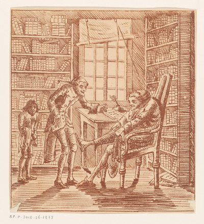 Man met twee bedienden in een studeervertrek   1383537   no       norwegian Successfully Translated  Original: Hoek van het San Marcoplein met het Dogepaleis en de zuil met de Leeuw van Venetië Prospectus a Columna S. Marci ad Ripam Dalmatarum vulgò de Sch av Anonymous