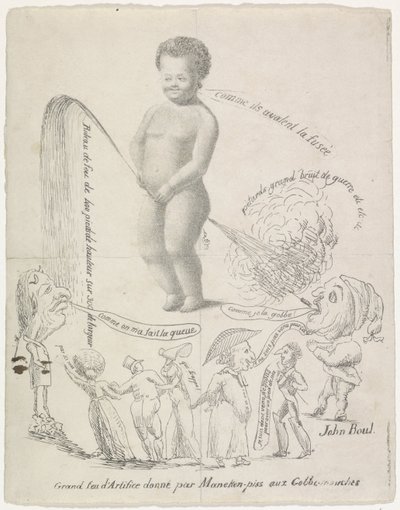 Manneken Pis tilbyr fyrverkeri, 1820 Grand feu d