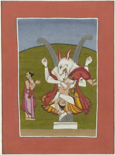 Narasimha (mann-løve inkarnasjon av Vishnu) Avatarer av Vishnu (serietittel) av Anonymous