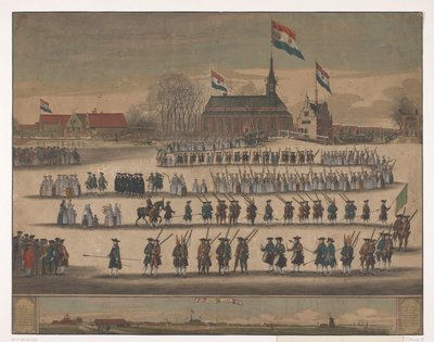 Prosesjon i Jisp ved installasjonen av William V i 1766 av Anonymous