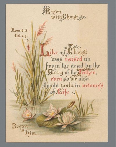 Påskekort for 1883 av Anonymous
