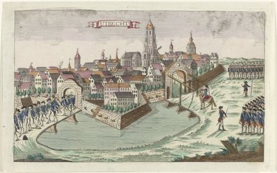 Patrioter forlater Utrecht, 1787 Utrecht (tittel på objekt) av Anonymous