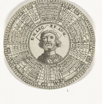 Medalje med portrettet av Leo III og med navn på østromerske keisere av Anonymous