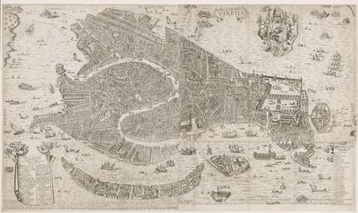 Kart over Venezia Venezia (tittel på objekt) av Anonymous
