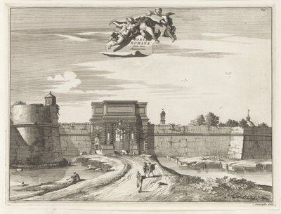 Porta Romana i Milano Porta Romana cum suis Muninentis (tittel på objekt) Magesyn der Italiaense bygninger (serietittel) av Anonymous