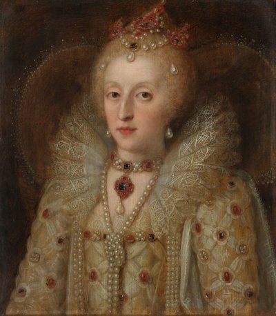 Portrett av Elizabeth I, dronning av England, 1550-99 av Anonymous