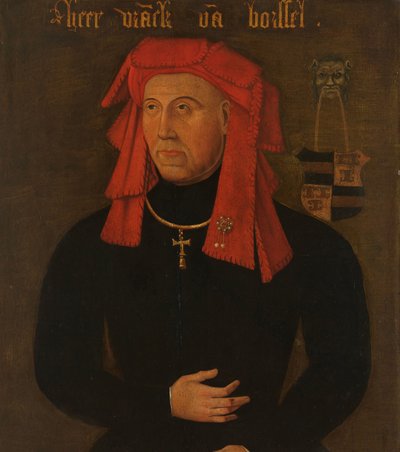 Portrett av Frank van Borselen, Lord of Sint Maartensdijk og Stadtholder of Holland, fjerde ektemann til Jacoba av Bayern, grevinne av Holland og Zeeland (Jacqueline, grevinne av Hainaut) av Anonymous