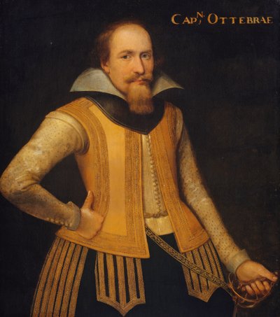 Portrett av Otto Brahe, kaptein for et kompani av dansker for å dele Sjælland, gikk i tjeneste i Brandenburg i 1610 av Anonymous