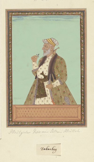 Portrett av Abd al-Jabbar, som var vesiren til sultan Abdullah av Anonymous