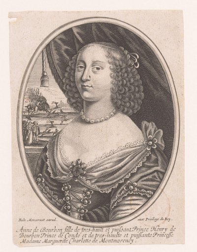Portrett av Anna Genoveva av Bourbon-Condé av Anonymous