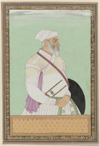 Portrett av Dalil-khan, storvesir av Aurangzeb, har vært guvernør (subagar) i Deccan-provinsen; han kommer fra Rohela Pathans av Anonymous