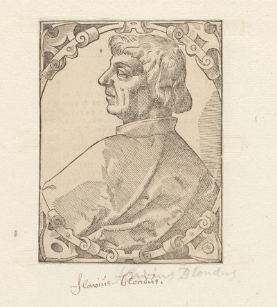 Portrett av Flavio Biondo av Anonymous