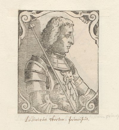 Portrett van Ludovico Sforza av Anonymous